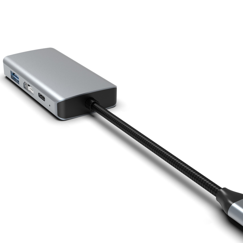 Mini 4 In 1 Usb C Adapter Type C Hub With USB 3.0 HDMI VGA USB-C PD Charging