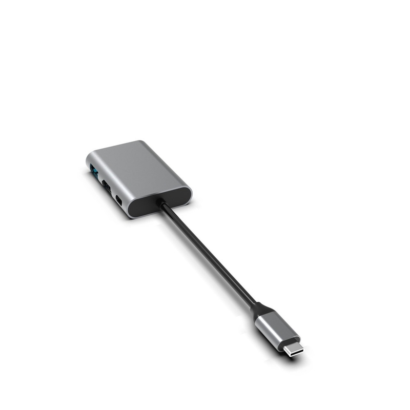 Usb 3.0 To Dual Hdmi Adapter USB C PD 100w Converter 4K Port USB HUB   3 Port