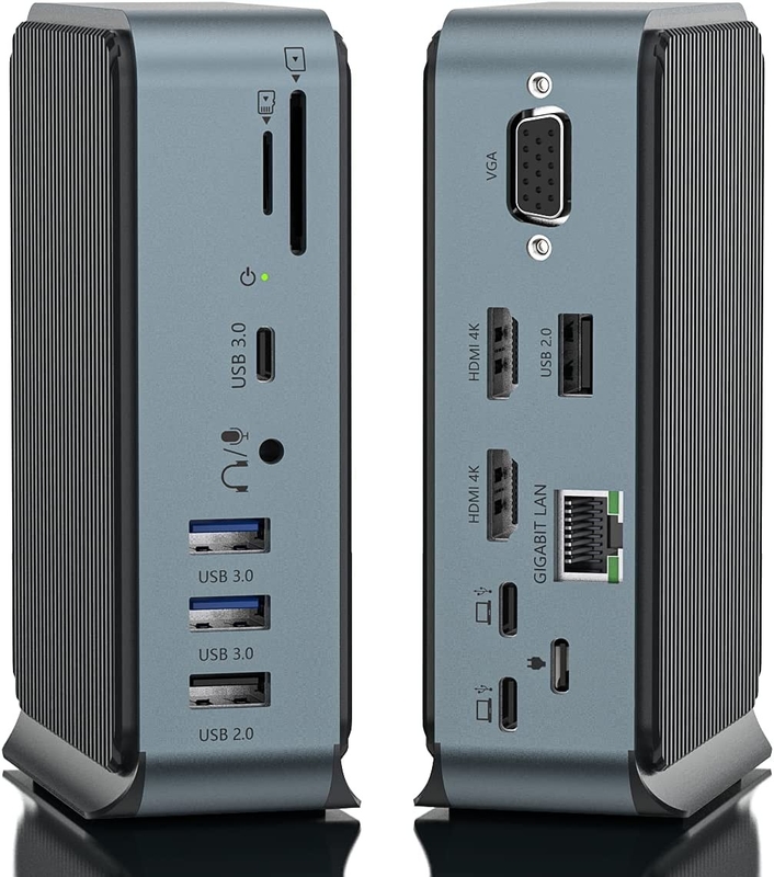 Displaylink 2 HDMI 2K 60Hz Docking Station 16 multi port Type C Docks for Macbook