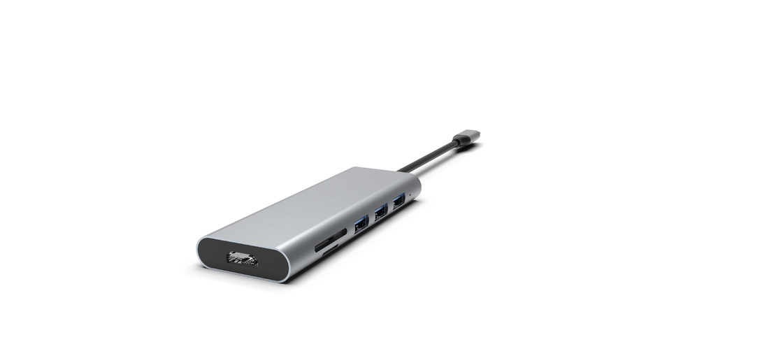 Type C Usb C Adapter Multiport Adapter Hub With Ethernet 4K HDMI 3 USB 3.0 Ports 100W PD Compatible