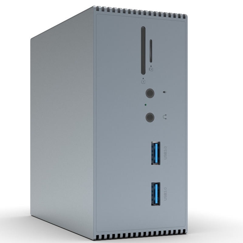 12-in-1 Gray Alumilum USB C Docking Station For Windows MacOS And Linux - 4K 60Hz Display Resolution