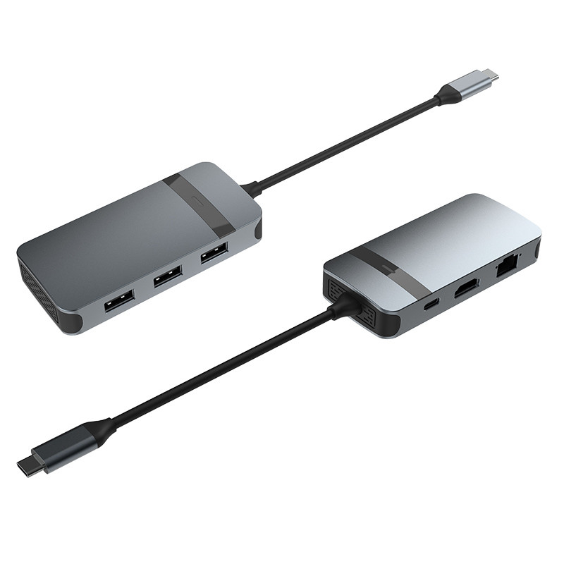 Hdmi Usb C Hub Multiport Adapter Network Multiport Adapter USB 3.0 Port 6 In 1