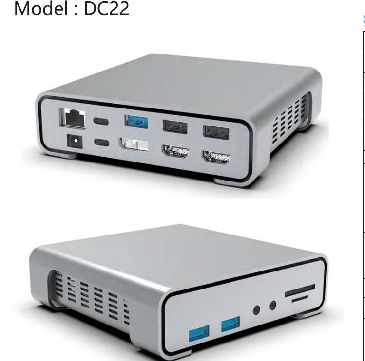 Hdmi 4K Triple Monitor Docking Station Usb C With Ethernet Port For Macbook Air Laptop