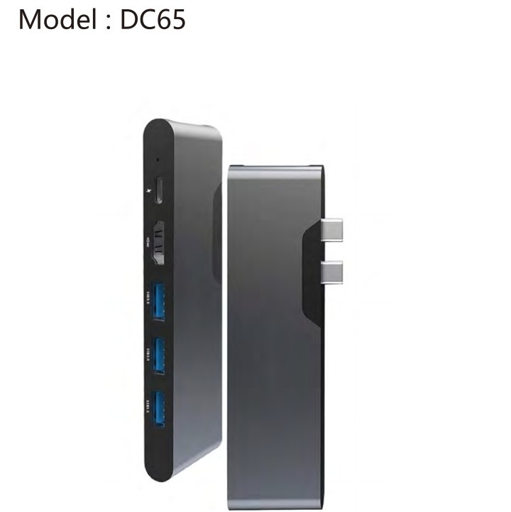 USB Type C LAN Adapter 6-in-2 USB C Hub with 3 USB 3.0 Ports and RJ45 Gigabit LAN Interface