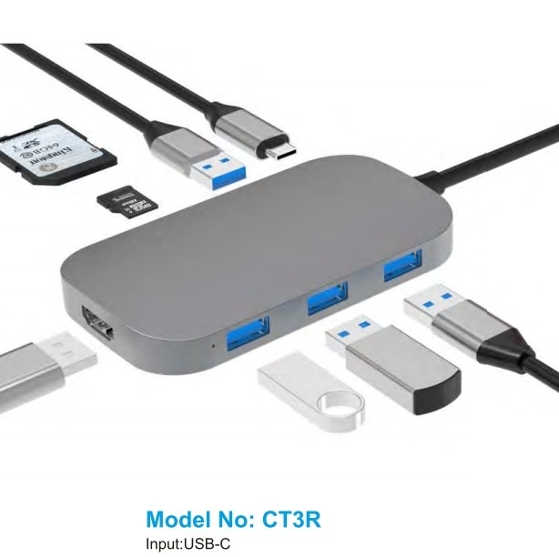 USB C hubs with PD port SD card reader for Windows MacOS Up To 10Gbps Data Transfer Rate