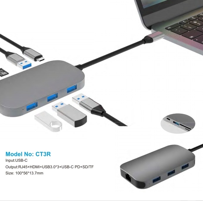 10/100/1000 Mbps Ethernet USB C Adapter Compatible with Windows/ MacOS/ Android/ Linux Up To 10Gbps Data Transfer Speed