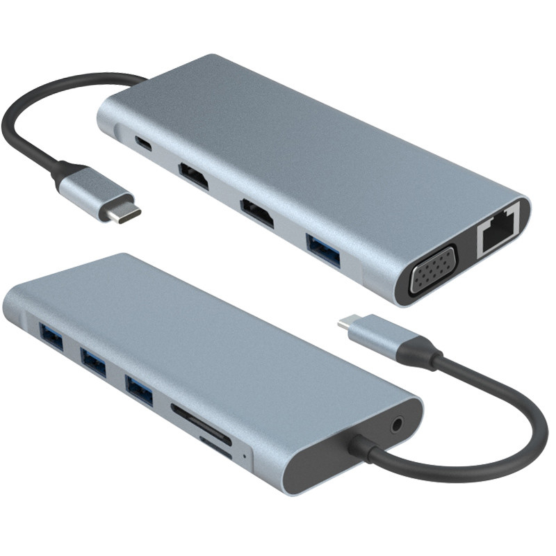 11-in-1 USB Type C Multifunctional Hub Adapter For Laptop And Mobile Phone
