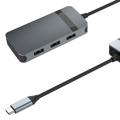 4 IN 1HDMI USB UP Usb C Adapter For Laptop Power Enhanced Audio Connectivity