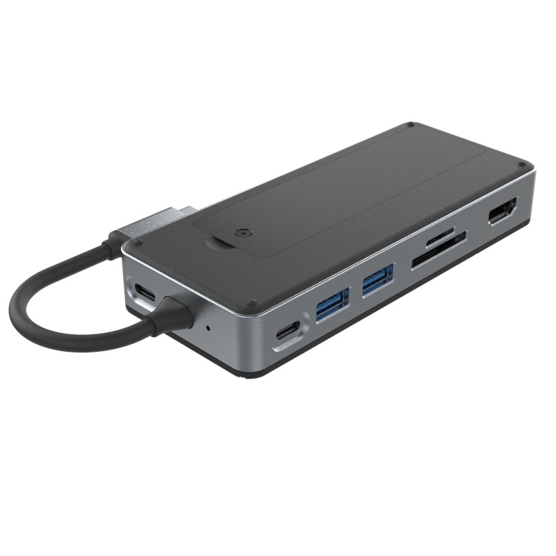 10Gbps USB C Hub With M.2 SSD 10-In-1 USB-C Docking Station For Macbook Laptop