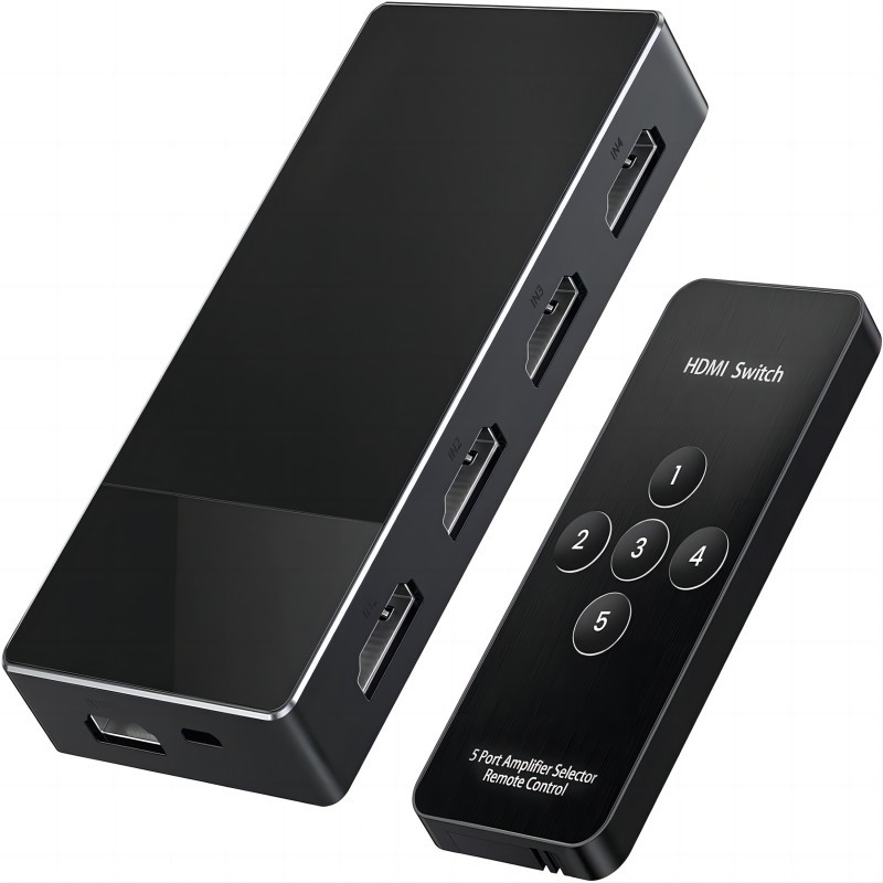3 In 1 Out Hdmi Switch Aluminum HDMI Splitter With Remote HDMI Switcher Supports 4K 3D HD Monitor
