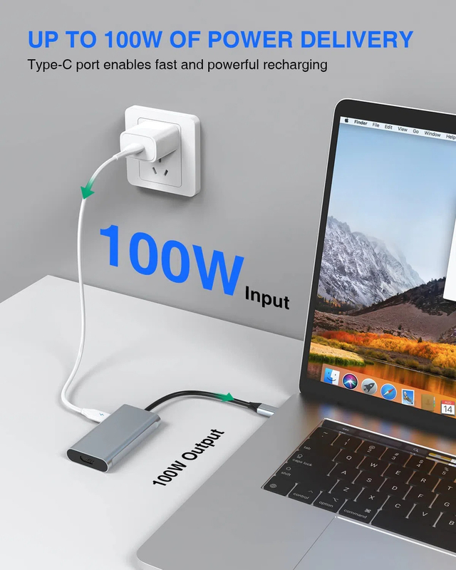 4 In 1 Usb C Adapter Dual Hdmi To USB3.0 Thunder Ports
