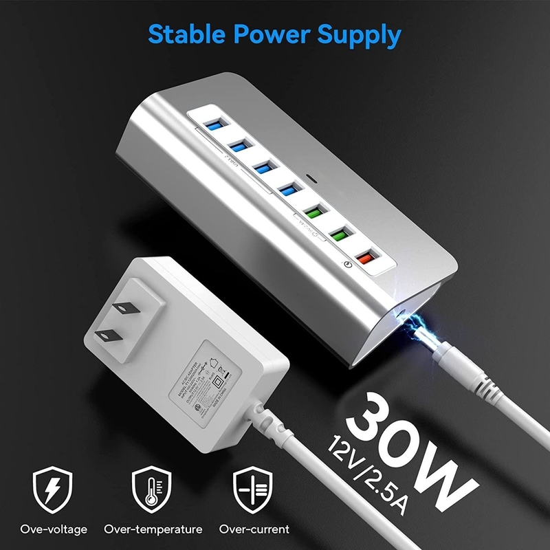 Usb C Adapter 3.2 Hub Gen 2 USB C To USB Multiport Adapter 30W Power For Laptop