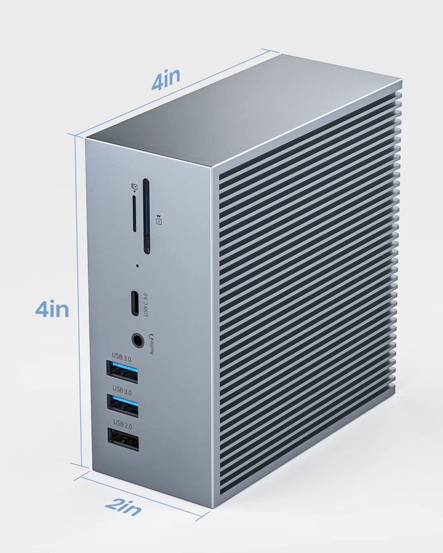 16 In 2 USB C Dual Monitor Thunderbolt 3 Dock HDMI For  Laptop Hub USB Adapter