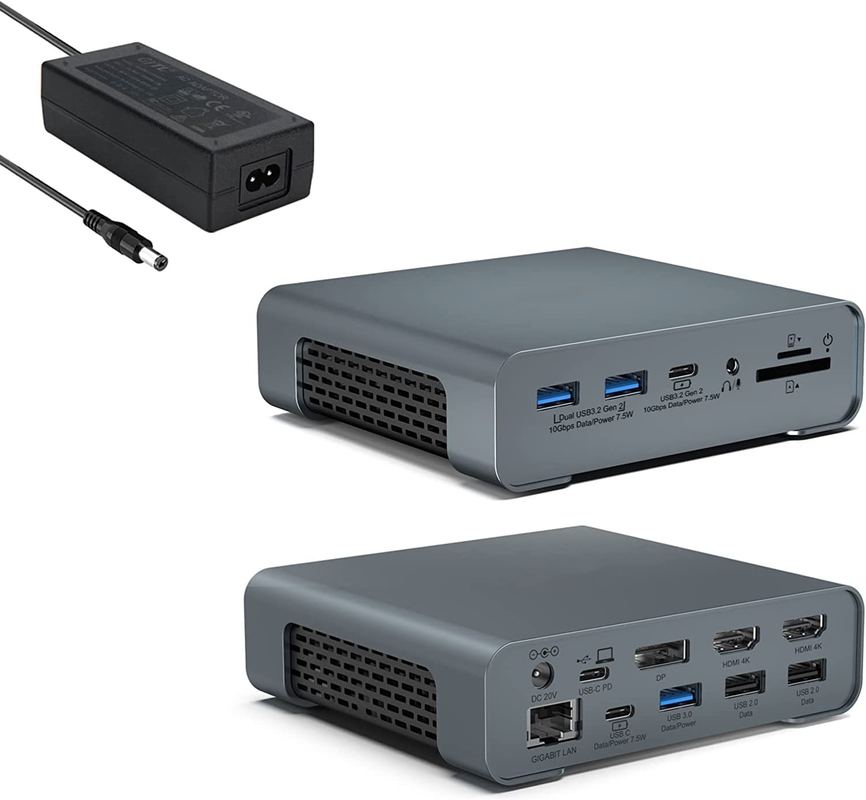 Docking USB Hub Adapter USB Type-C 4K 60hz Monitor HDMI Ethernet RJ45 Docking Station