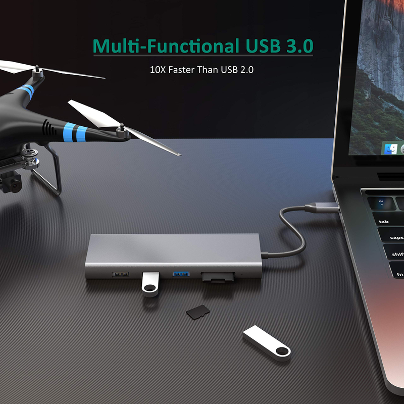 14 In 1 Usb C Hub Docking Type C Hub Usb Type C Hdmi  2  Triple Display Docking Station  VGA 4K
