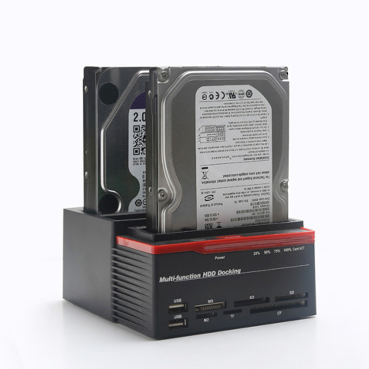 NVMe M.2 Duplicator Dual-Bay Offline Clone USB C To NVME Docking Station For M2 SSD M Key Hard Drives