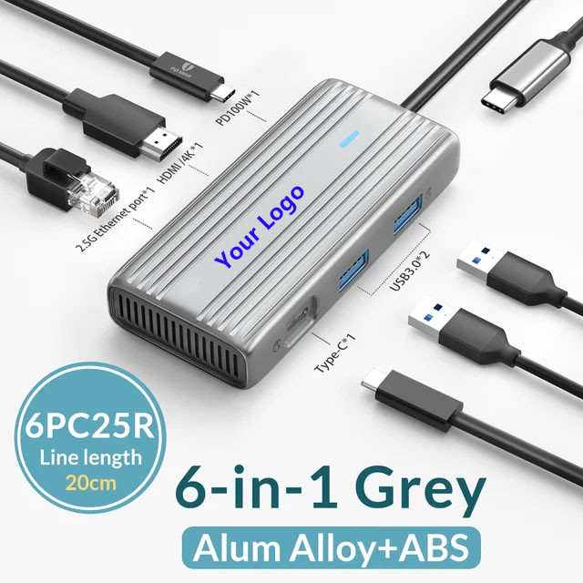 USB C Hub with 4K HDMI and High-Speed USB 3.0 Compatible for Windows Mac
