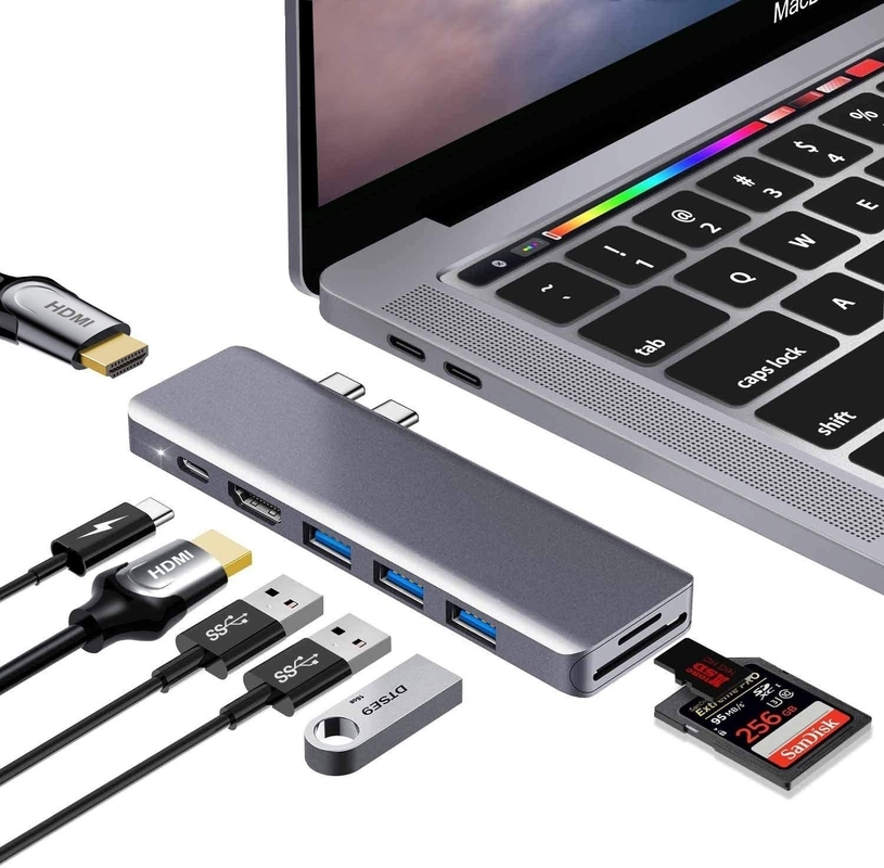 11 In 1 Multiport USB C USB-C Type-C PD 4K HDTV Hub Adapter Docking Station With RJ45