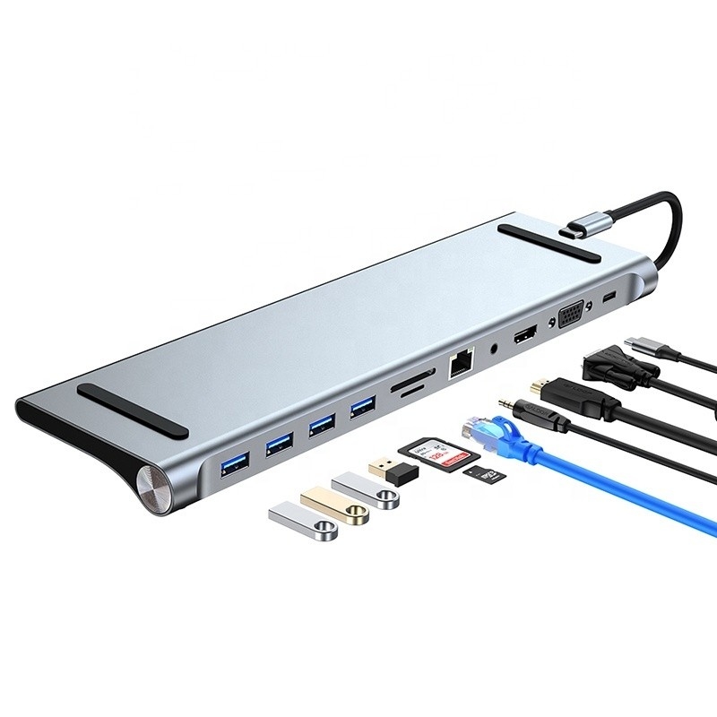 11-in-1 USB Type C Multifunctional Hub Adapter For Laptop And Mobile Phone