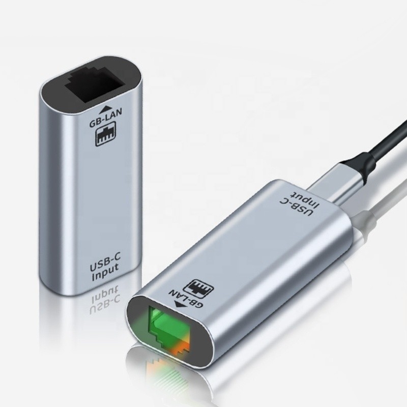 USB C Female to Ethernet Port Adapter 10/100/1000 Mbps Speed for Fast Network Connection