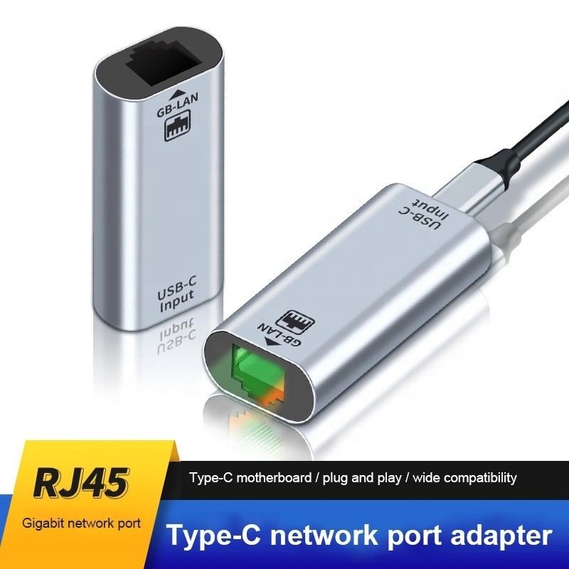 USB C Female to Ethernet Port Adapter 10/100/1000 Mbps Speed for Fast Network Connection