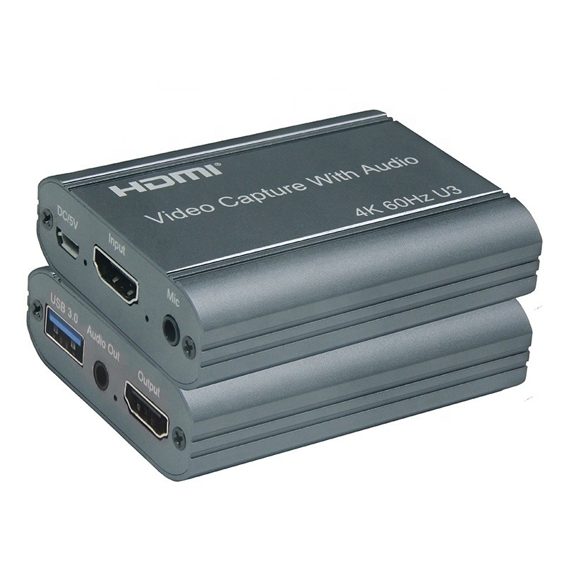 Professional 4K 60Hz HDMI To USB3.0 Video Capture Card With Audio Output And USB 3.0