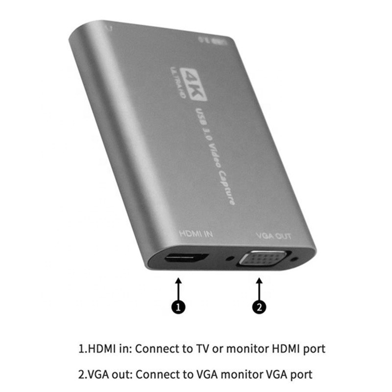 USB 3.0 HDMI Video Capture DVR Card Box With Mic VGA Loop Out For Computer Camera Xbox