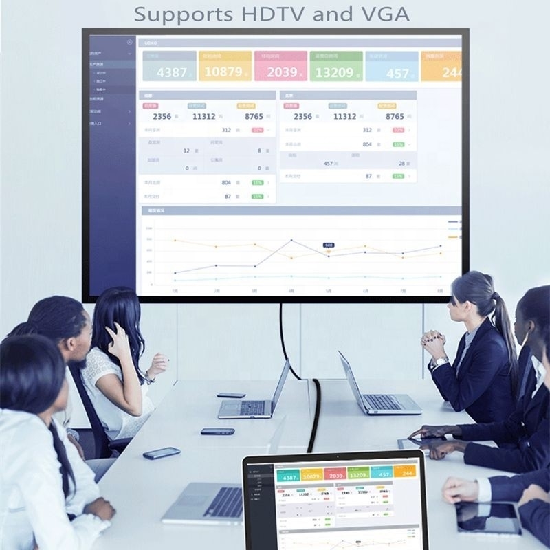 7-in-1 USB C Type C Docking Station with HDTV HDMI VGA USB RJ45 and Fast Data Transfer