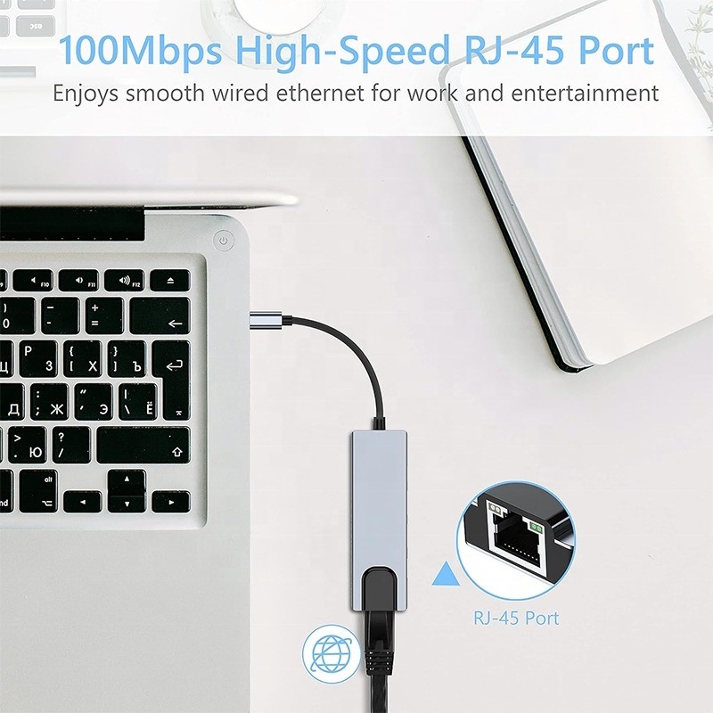 Gray USB C PD Docking Station for Laptop Function Charging Data Transfer Video Output