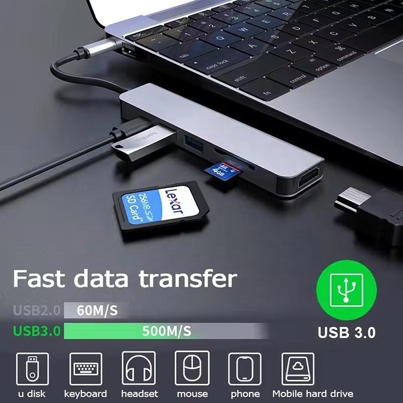 USB 3.1 Docking Station Hub with 4K HDMI USB3.0 TF SD Card Reader and 87W PD Charging