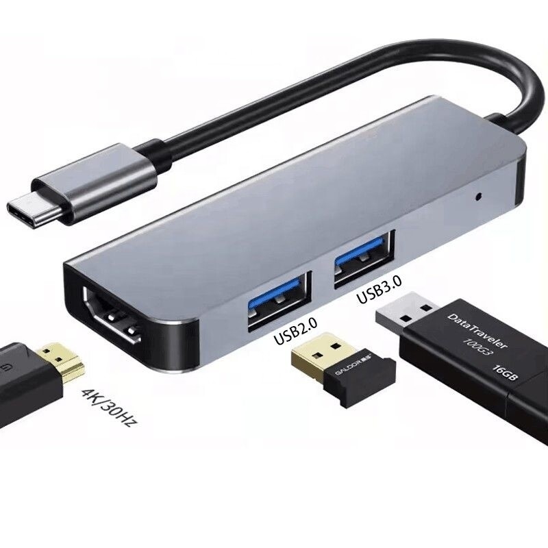 USB C Hub with 4K HDMI and High-Speed USB 3.0 Compatible for Windows Mac