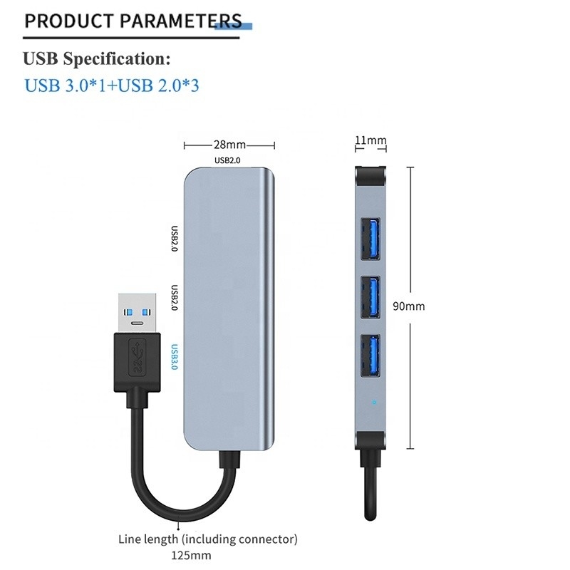 USB 3.0 3x USB 2.0 Female Output Hub 2-4 Port USB 3.0/2.0 Multi Powered Fast Extender