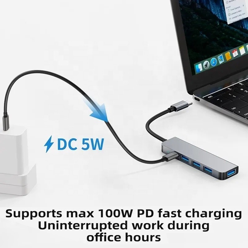 9-In-1 USB C Type C Adapter Hub with 100W PD Charging and USB3.0 3*USB2.0 Output