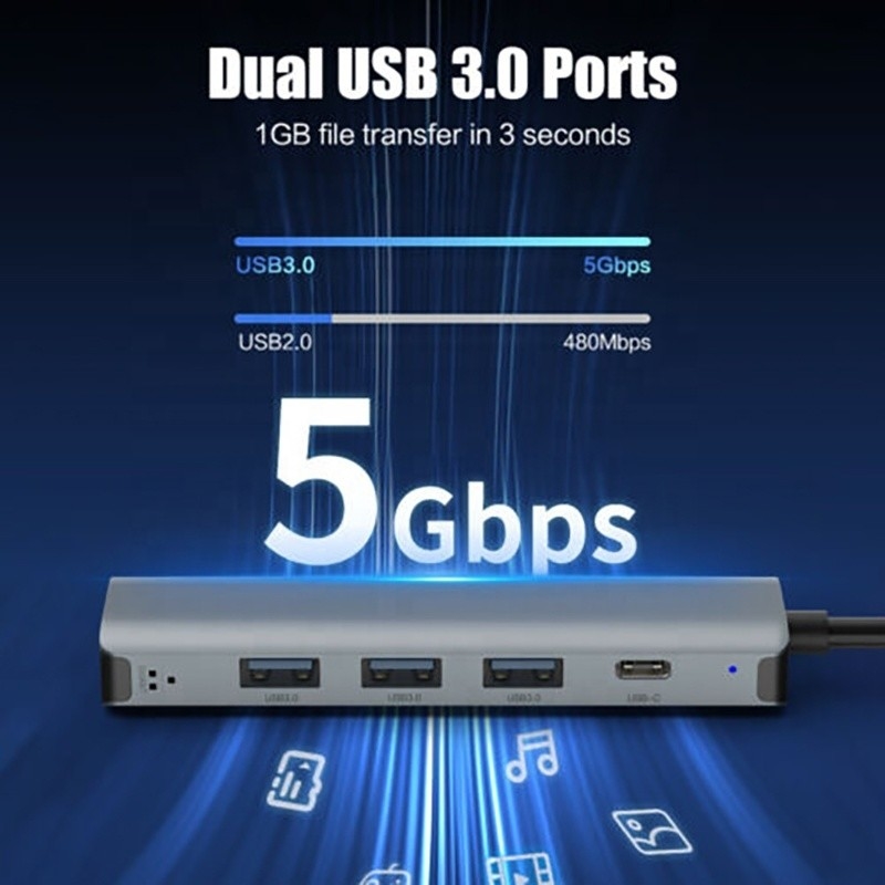 12-In-1 Multiport Adaptor USB C Hub Docking Station With USB 3.1 Interface And RJ45 Gigabit Ethernet