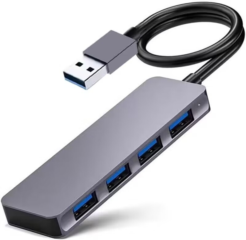High Speed 4 Port USB 3.0 HUB 5Gbps USB C Portable With Power Adapter for PC Mac Laptop