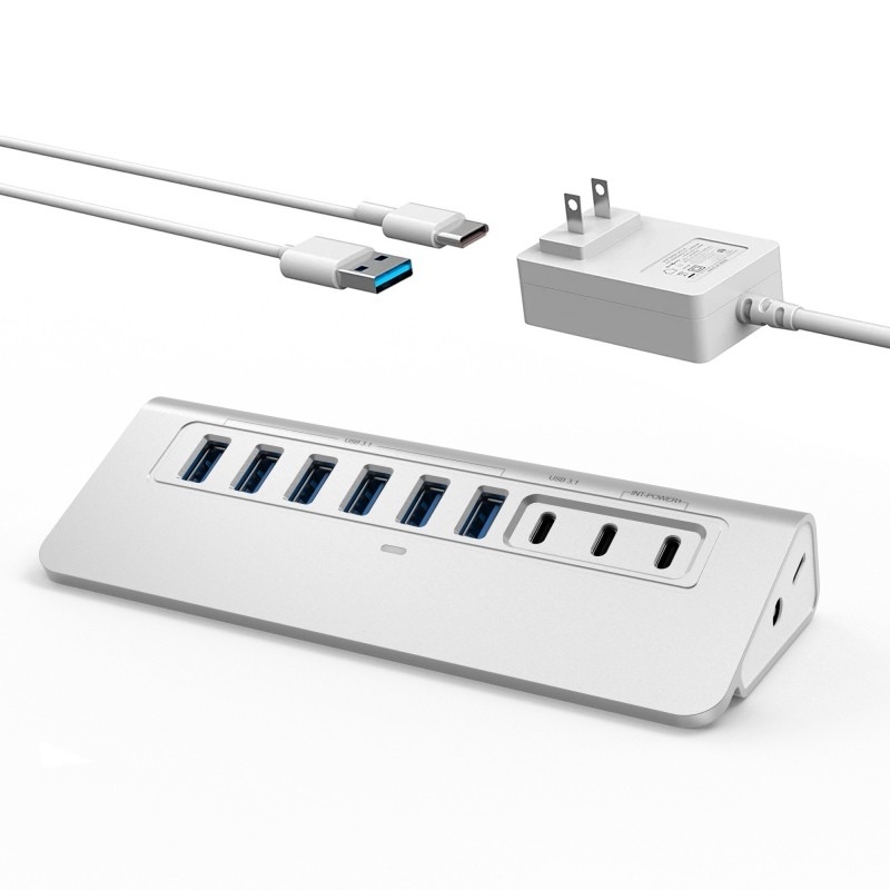 USB Type-C Hub with Type C Port and Aluminum Alloy Material