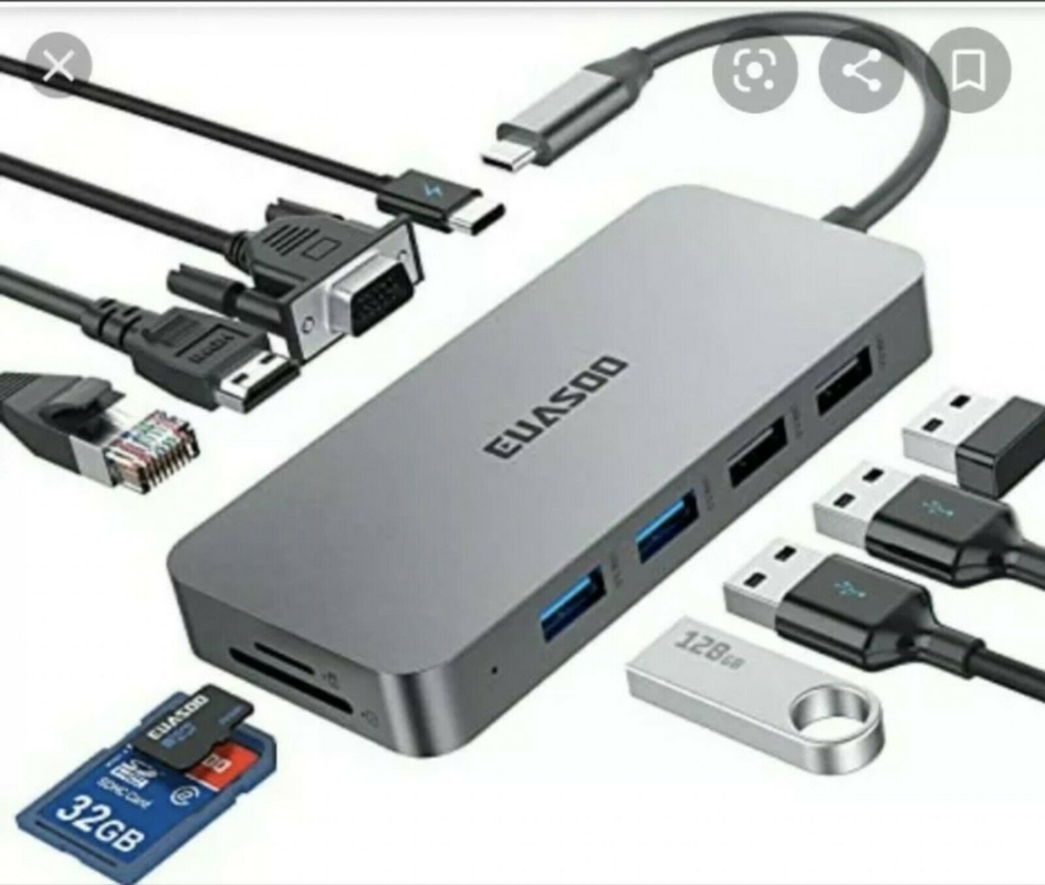 USB C Hub With HDMI And Displayport , 13 In 1 USB C To Displayport Hub With 100W PD