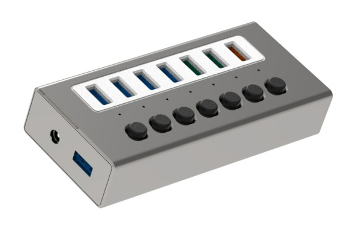 Type C Interface 4 In 1 4 Ports Hub Type-C OTG To USB 3.0 2.0 Adapter Aluminium Alloy