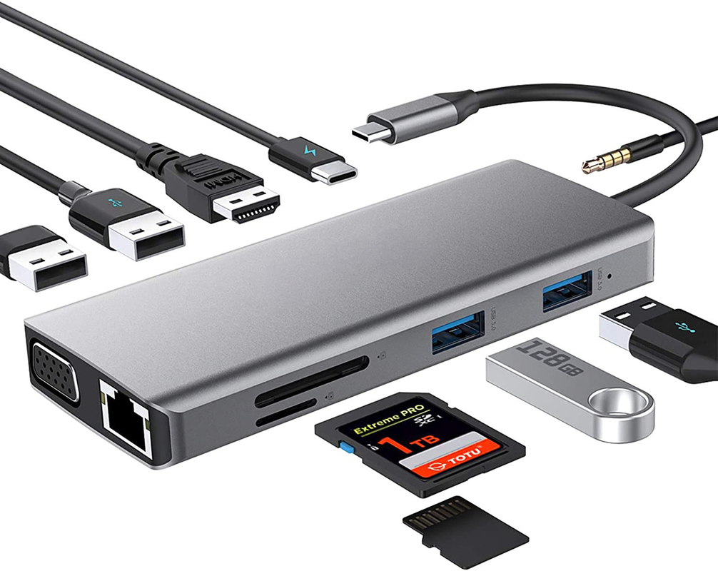Loop Out USB C Type C Hub With High Definition 4K 60Hz HDMI Video Capture Card
