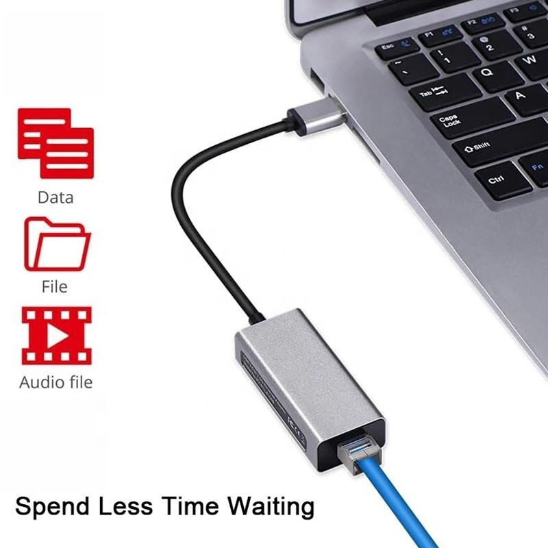 2500Mbps Super Speed 2.5G USB 3.0 Network Card Adapter with 2.5G Gigabit Ethernet