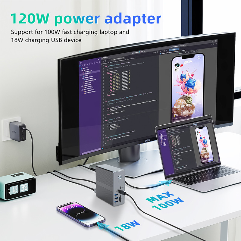 High Compatibility USB C Adapter for Windows 8K Display with OEM Support and 1K Display Support