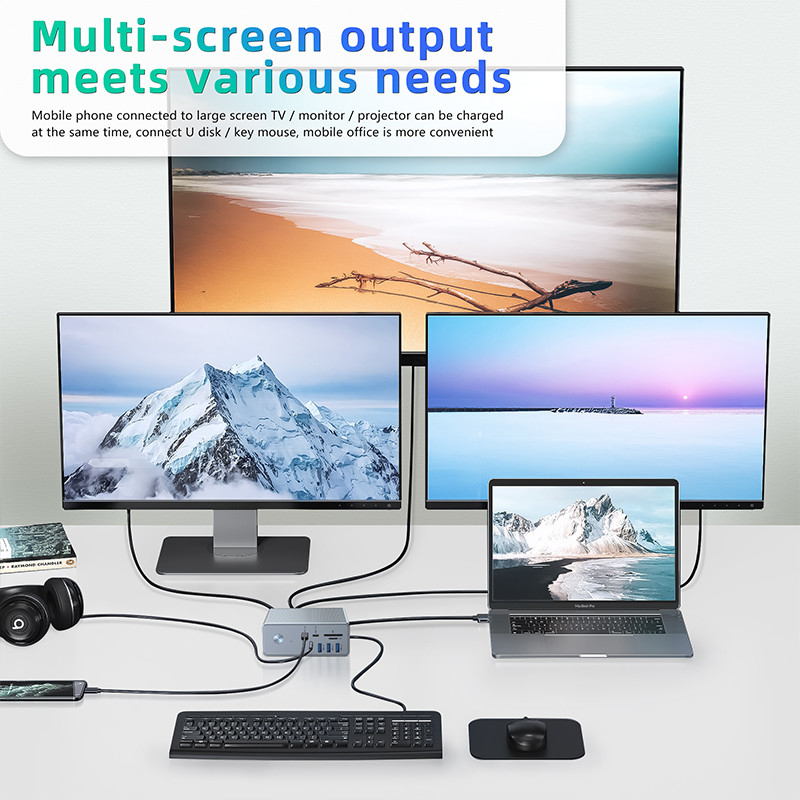 High Compatibility USB C Adapter for Windows 8K Display with OEM Support and 1K Display Support