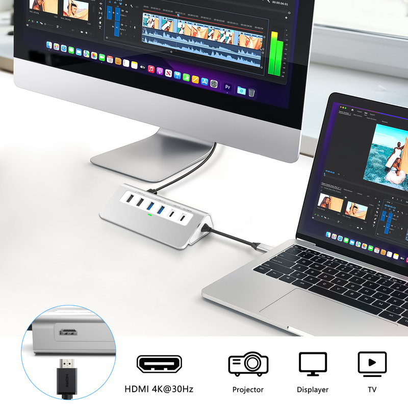 Additional Features 9 in 1 USB-C Docking Station with User Manual and Compact Design Included