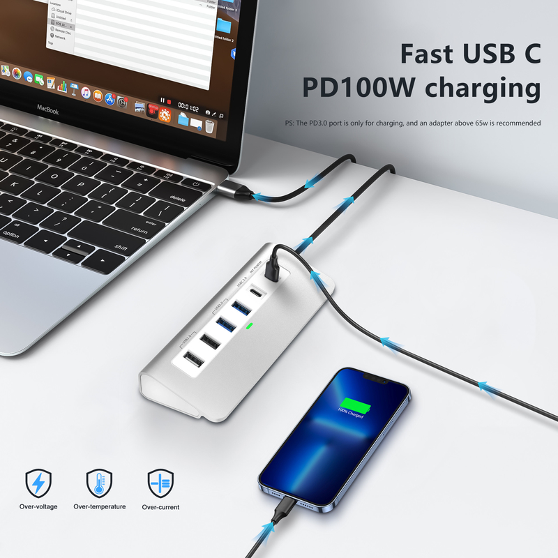 Additional Features 9 in 1 USB-C Docking Station with User Manual and Compact Design Included