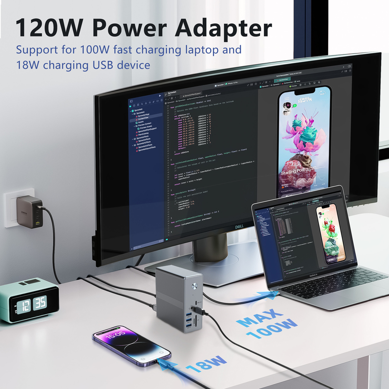 DC36-X1 Thunderbolt Docking with 60Hz/30Hz Display Support and Up To 10Gbps Data Transfer Speed