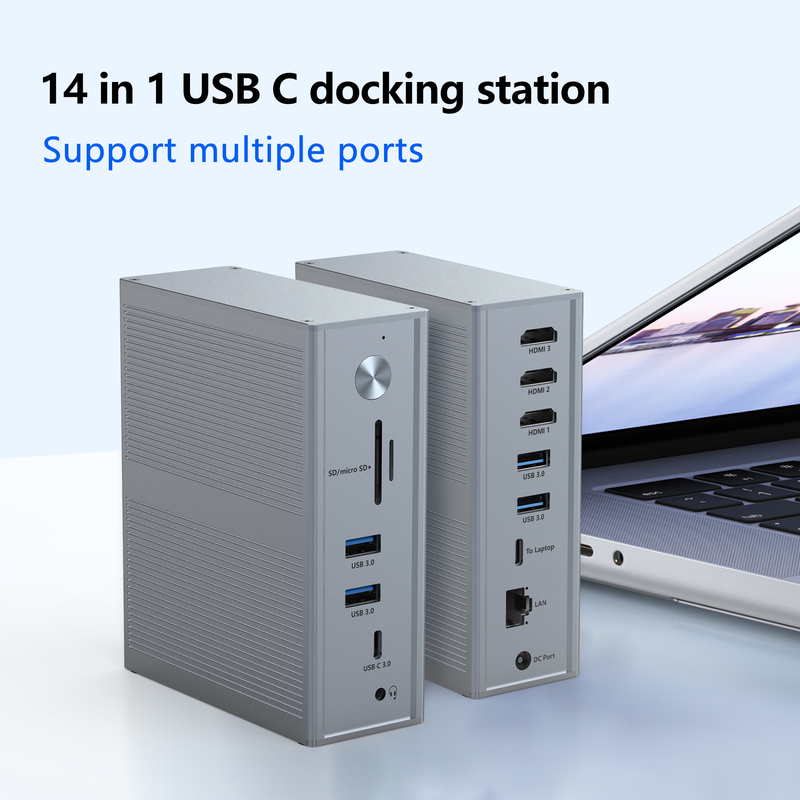 Subosen Power Supply USB-C PD 100W USB-C Docking Station for Fast and Smooth Device Compatibility