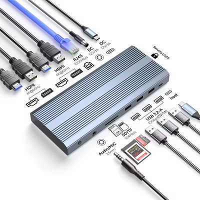 USB C Adapter 13 in 1 4K HDMI Hub Type C to HDMI 4K USB 3.0 2.0   PD Charging Converter