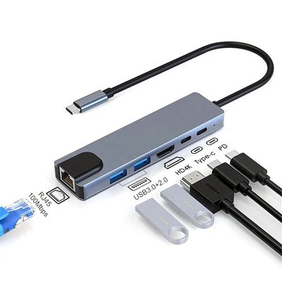 Fast Charging 16 In 1 USB C Adapter for Mobile Phone Laptop Notebook 4K HDMI RJ45 PD