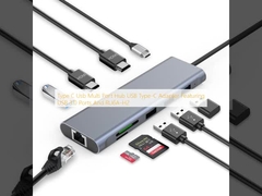 Type C Usb Multi Port Hub USB Type-C Adapter Featuring USB 3.0 Ports And RU6A-H2