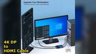 Displayport to HDMI Cable 4K Adapter